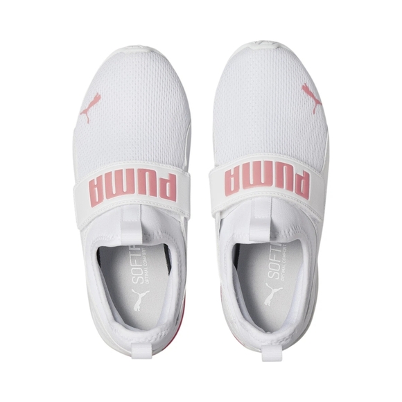 PUMA girls White and Pink Sneakers - Picture 3 of 5